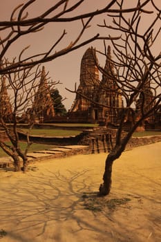 Wat Chai Wattanaram Temple in the temple city of Ayutthaya,Thailand.