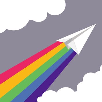 vector illustration of Paper plane