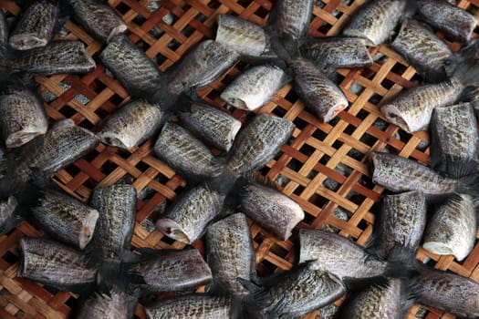 Fish at the market of Nonthaburi in the north of Bangkok the capital of Thailand in South East Asia.