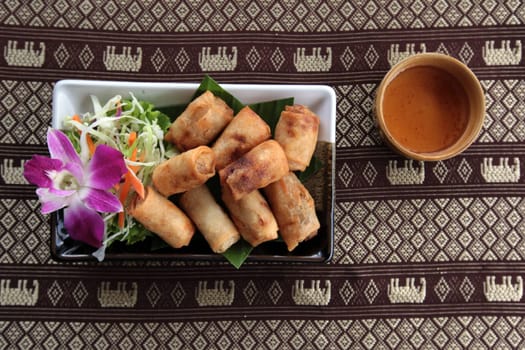 Breakfast rolls in a restaurant in Bangkok's capital of Thailand in South East Asia.