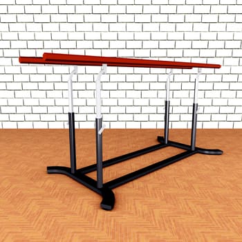 Computer-generated 3D illustration with a bar