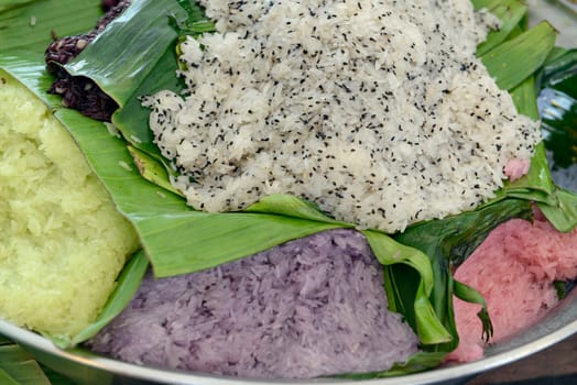 A Thai street kitchen in the capital Bangkok of Thailand in South East Asia.