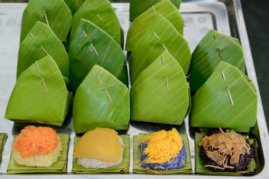 A Thai street kitchen in the capital Bangkok of Thailand in South East Asia.