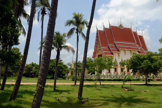 The temple Wat Pak Saeng near Lakhon Pheng on the Mekong River in Amnat Charoen province northwest of Ubon Ratchathani in northeastern Thailand in South East Asia.