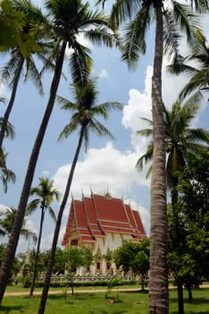 The temple Wat Pak Saeng near Lakhon Pheng on the Mekong River in Amnat Charoen province northwest of Ubon Ratchathani in northeastern Thailand in South East Asia.
