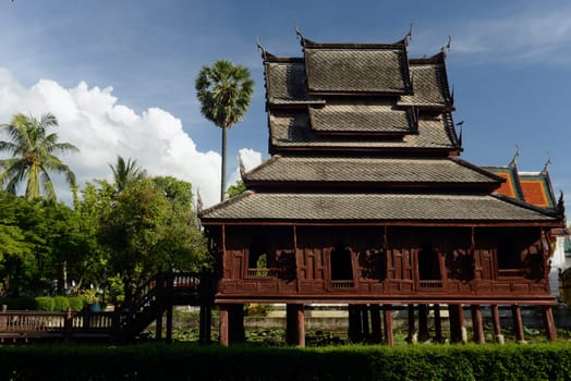 The temple Wat Thung Si Meuang in the city of Ubon Ratchathani in northeastern Thailand in South East Asia.