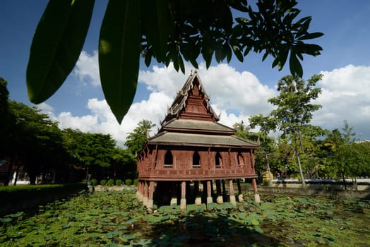 The temple Wat Thung Si Meuang in the city of Ubon Ratchathani in northeastern Thailand in South East Asia.