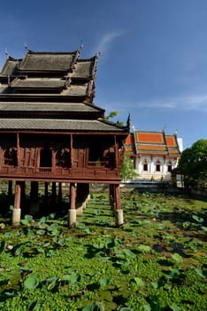The temple Wat Thung Si Meuang in the city of Ubon Ratchathani in northeastern Thailand in South East Asia.