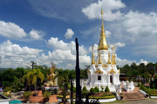 The Temple Wat Tham Khu Ha Sawan in Khong Jiam on the Mekong River near Pha Taem National Park near Ubon Ratchathani in northeastern Thailand in South East Asia.