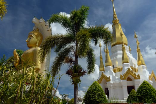 The Temple Wat Tham Khu Ha Sawan in Khong Jiam on the Mekong River near Pha Taem National Park near Ubon Ratchathani in northeastern Thailand in South East Asia.