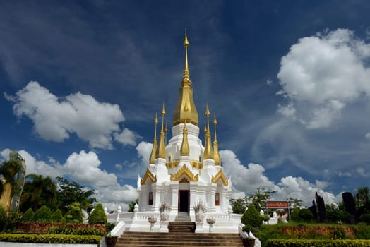 The Temple Wat Tham Khu Ha Sawan in Khong Jiam on the Mekong River near Pha Taem National Park near Ubon Ratchathani in northeastern Thailand in South East Asia.