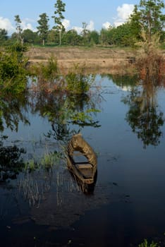 A lagoon near Khong Chiam near Ubon Ratchathani in northeastern Thailand in South East Asia.
