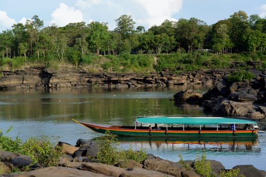 The landscape at Pha Taem National Park near Khong Chiam near Ubon Ratchathani in northeastern Thailand in South East Asia.