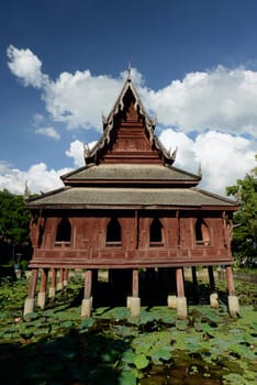 The temple Wat Thung Si Meuang in the city of Ubon Ratchathani in northeastern Thailand in South East Asia.