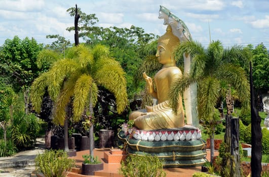 The Temple Wat Tham Khu Ha Sawan in Khong Jiam on the Mekong River near Pha Taem National Park near Ubon Ratchathani in northeastern Thailand in South East Asia.