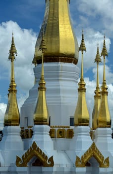 The Temple Wat Tham Khu Ha Sawan in Khong Jiam on the Mekong River near Pha Taem National Park near Ubon Ratchathani in northeastern Thailand in South East Asia.