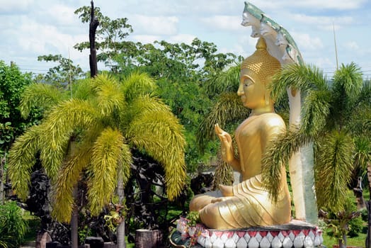The Temple Wat Tham Khu Ha Sawan in Khong Jiam on the Mekong River near Pha Taem National Park near Ubon Ratchathani in northeastern Thailand in South East Asia.