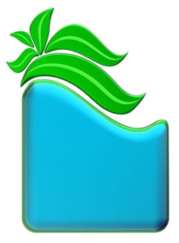 Green and blue form with green leafs