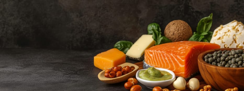 Ketogenic diet. Keto diet concept, Generative AI food