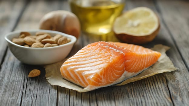 Ketogenic diet. Keto diet concept, Generative AI food