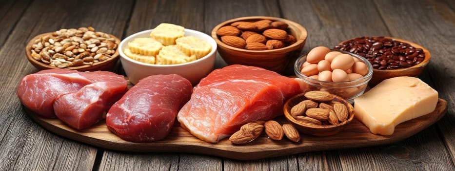 Ketogenic diet. Keto diet concept, Generative AI food