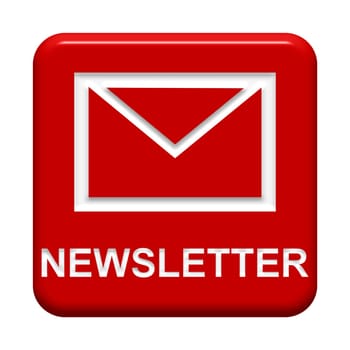 Red Button: Letter Symbol - Newsletter