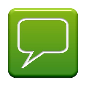 Green Button: Symbol Speech Bubble