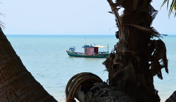Lonely fishing boat