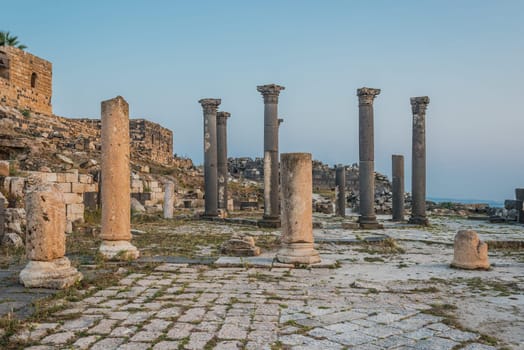 Umm Qais gadara romans ruins in jordan