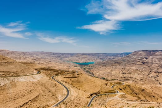 kings way desert road dead sea in jordan