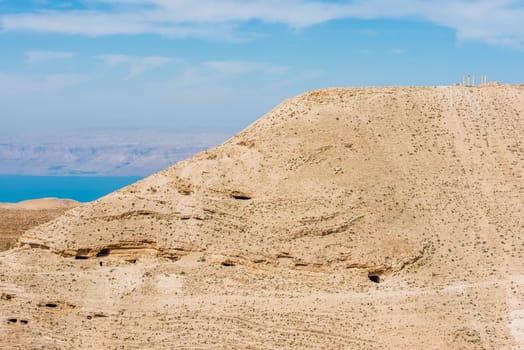 mountain of The Herod's castle machareus in jordan