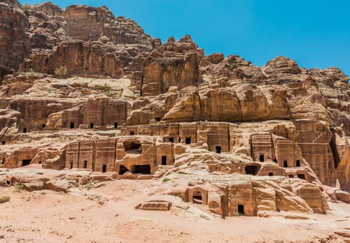 Street of Facades in nabatean petra jordan middle east