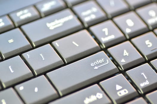 closeup of laptop keyboard