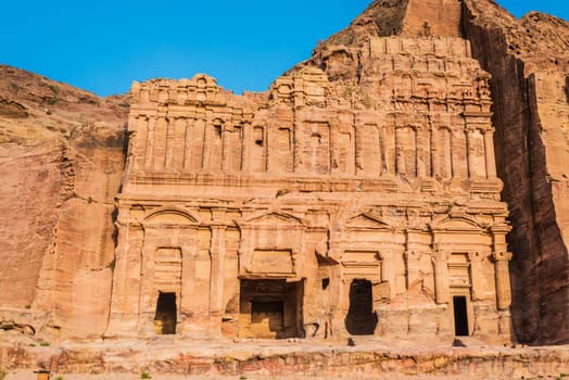 royal tombs in nabatean petra jordan middle east