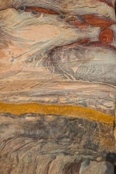 wall inside royal tombs in nabatean petra jordan middle east