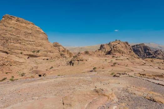The Monastery Al Deir in nabatean petra jordan middle east