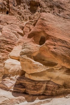 the siq path in nabatean petra jordan middle east