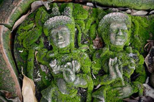 Traditional figures are available for sale in the garden of Ban Phor Linag Meun's Terracota Art at Terracota Garden in Chiang Mai in northern Thailand in South East Asia.