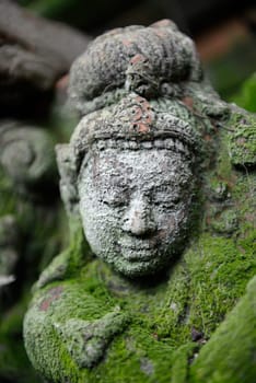 Traditional figures are available for sale in the garden of Ban Phor Linag Meun's Terracota Art at Terracota Garden in Chiang Mai in northern Thailand in South East Asia.