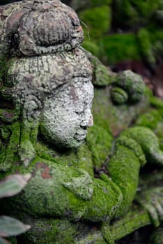 Traditional figures are available for sale in the garden of Ban Phor Linag Meun's Terracota Art at Terracota Garden in Chiang Mai in northern Thailand in South East Asia.