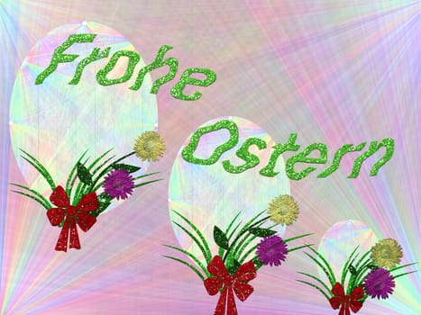 decorated in pastel color card easter festival for