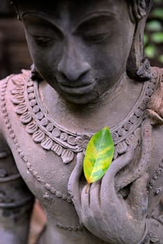 Traditional figures are available for sale in the garden of Ban Phor Linag Meun's Terracota Art at Terracota Garden in Chiang Mai in northern Thailand in South East Asia.