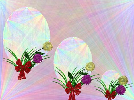 decorated in pastel color card easter festival for