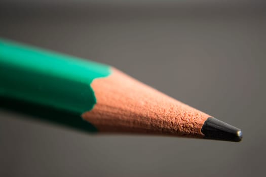 Detail to a pencil with dark background