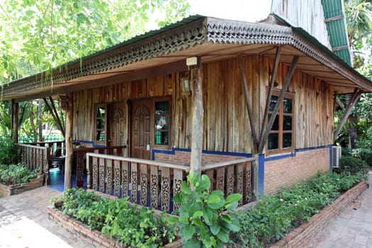 A Guesthouse Hotel Bungalow in Alt-Sukhothai in Sukhothai Province in northern Thailand in South East Asia.