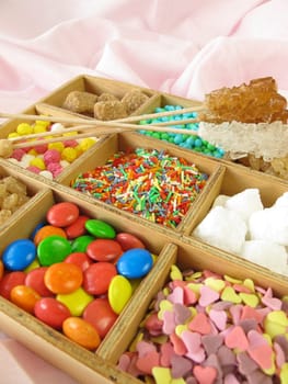 Wooden box with sugarware