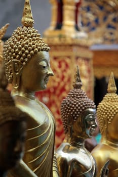 The architecture of Wat Phra That Doi Suthep Temple in Chiang Mai in northern Thailand.