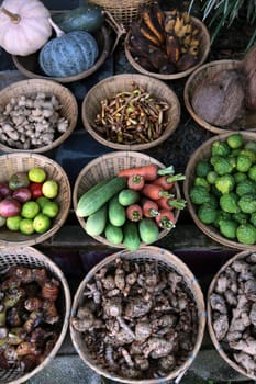 People at the Great Food Market of Talat Warorot in Chiang Mai in northern Thailand.