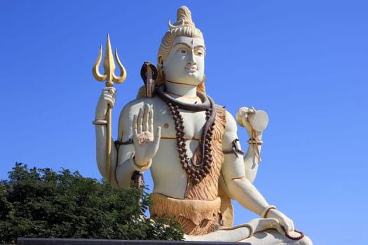 Lord Shiva in calm, sitting posture at Naganatha (Jyothirlinga) Temple near Dwaraka, Gujarath, India, Asia
