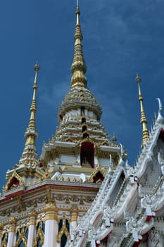 A new wat near the town of Khorat in Nakhon Ratchasima Province in northeastern Thailand in the southwestern part of Thailand in South East Asia.